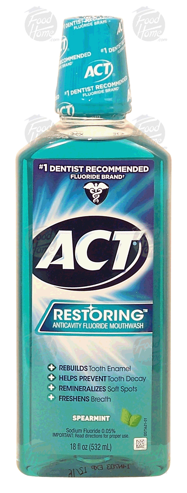 Act&nbsp;Restoring Mouthwash&nbsp;Anticavity Cool Splash Spearmint Full-Size Picture